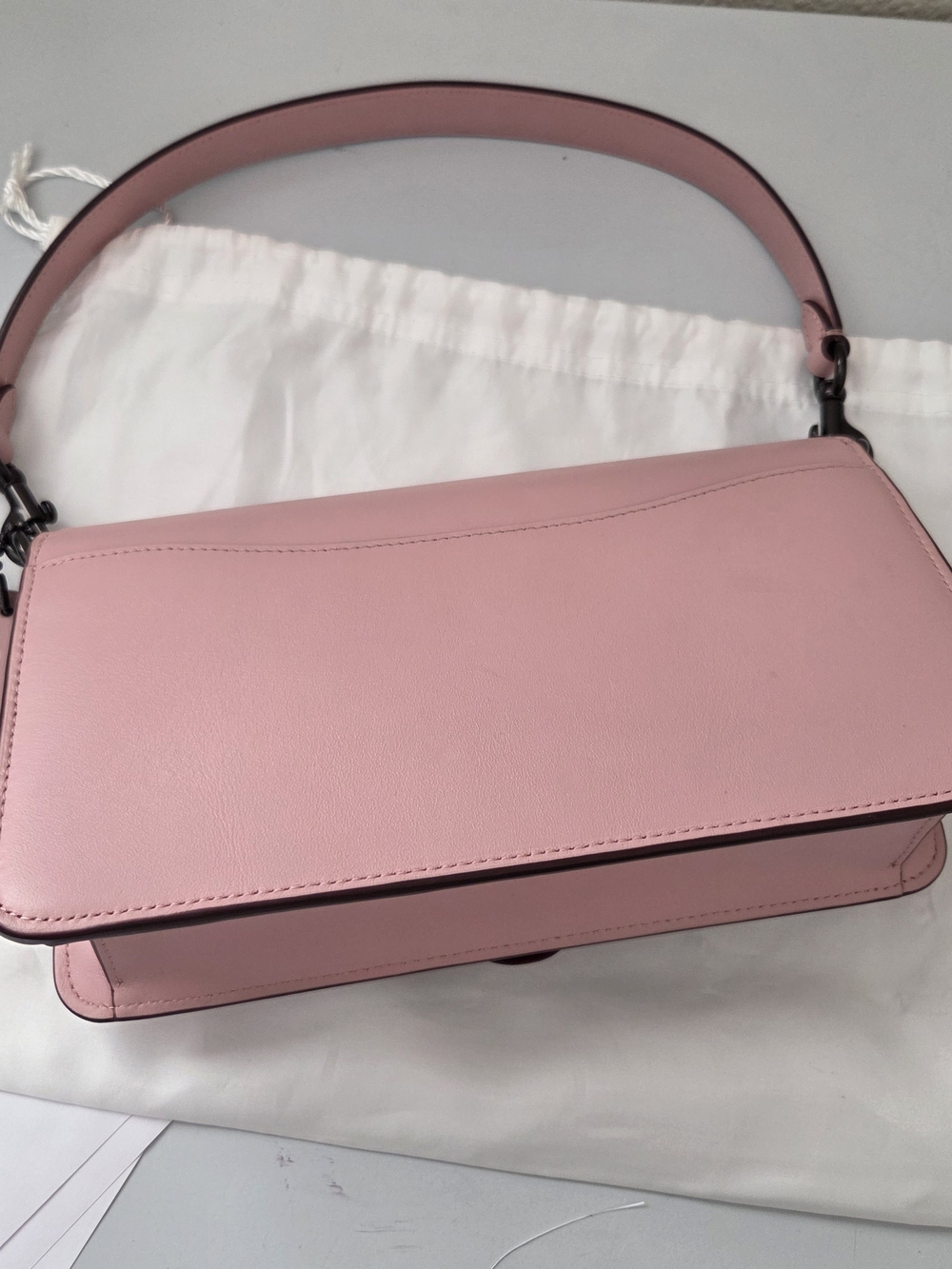Coach Tabby 26 Leather & Signature Coated Canvas Shoulder Bag Pink/Tan - Picture 5 of 11